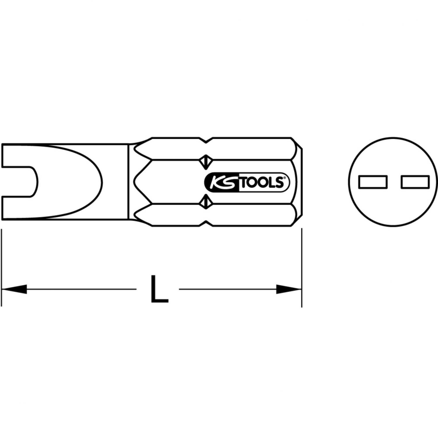 картинка Бит 1/4" с профилем Spanner, 25 мм, 12 мм от магазина "Элит-инструмент"
