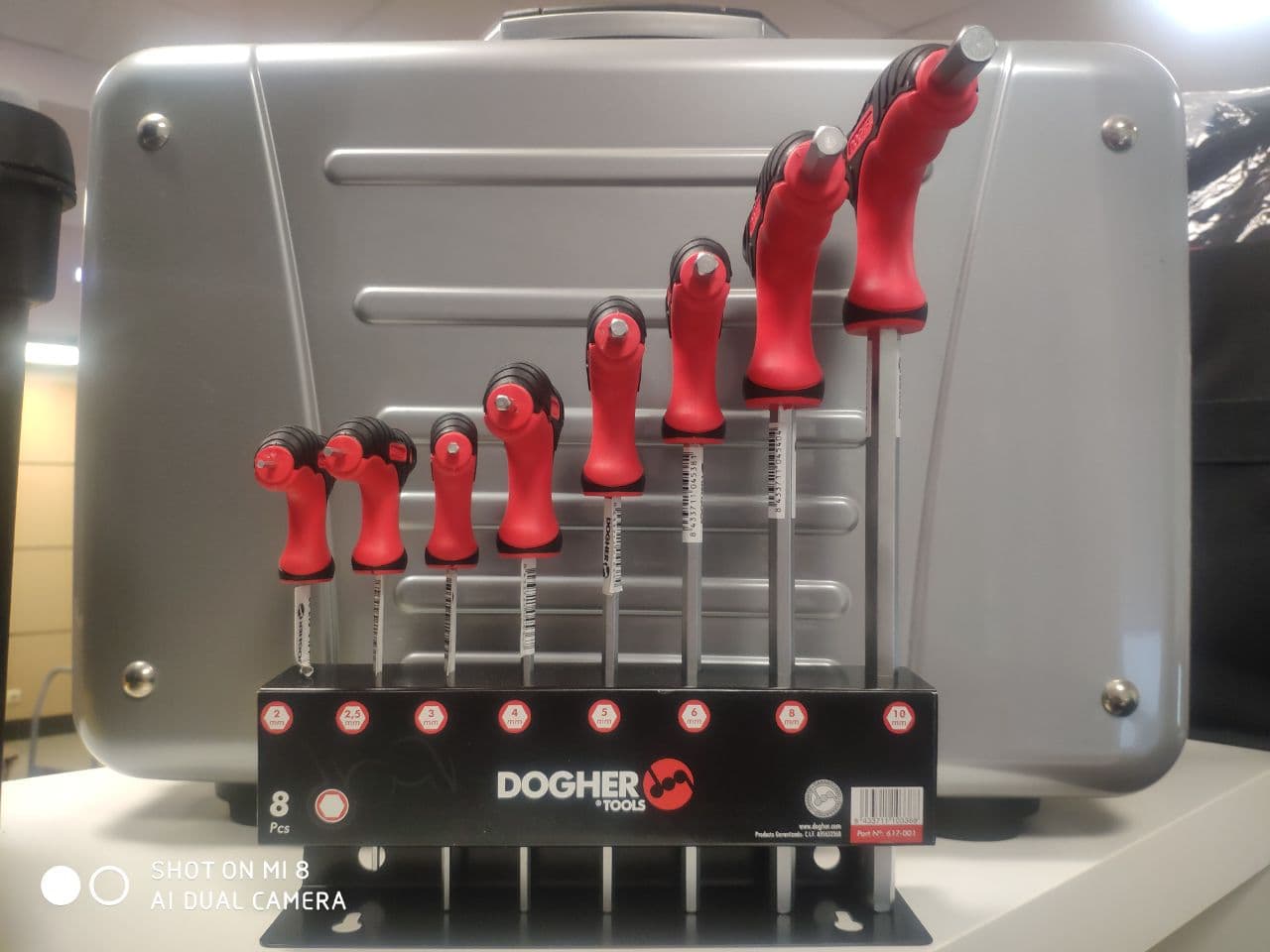 картинка Набор Т-образных профессиональных шестигранных отверток с шариком DOGHER Ref 618-001 от магазина "Элит-инструмент"