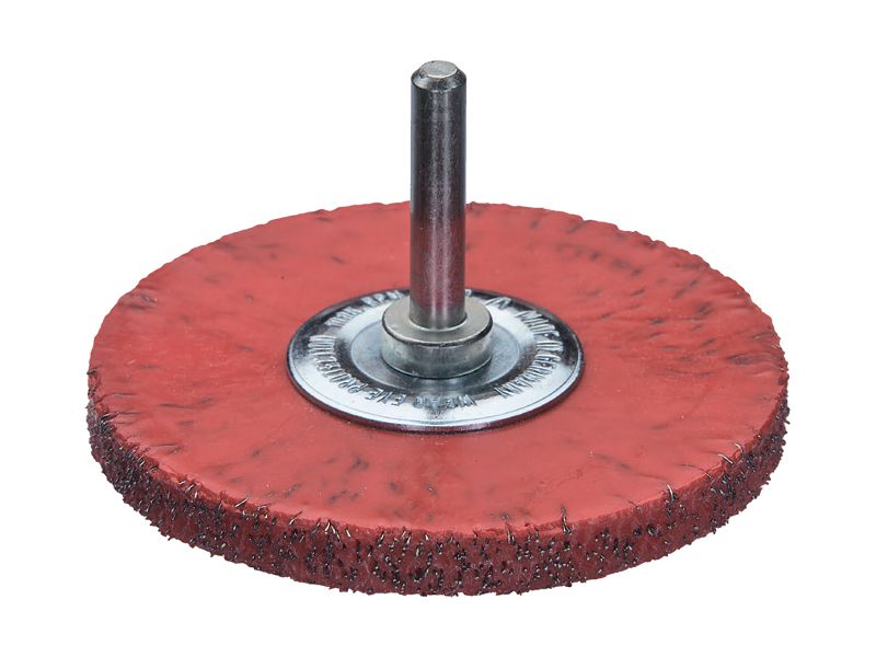 Щетка залитая дисковая с хвостовиком 6 мм со стальной проволокой диаметр 50 мм длина 13 мм ворс 0,30 мм LESSMANN 415.160