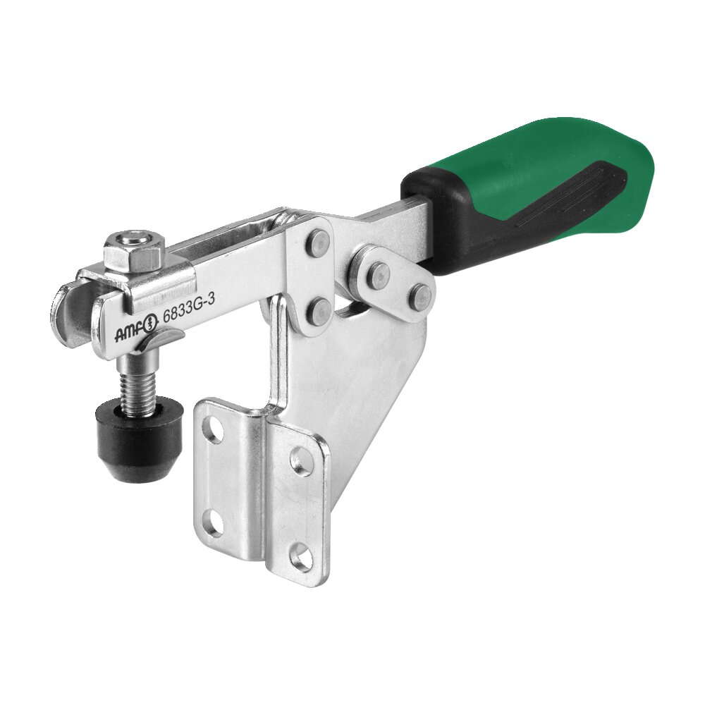 Горизонтальный шарнирный зажим с зеленой ручкой АМF 557512