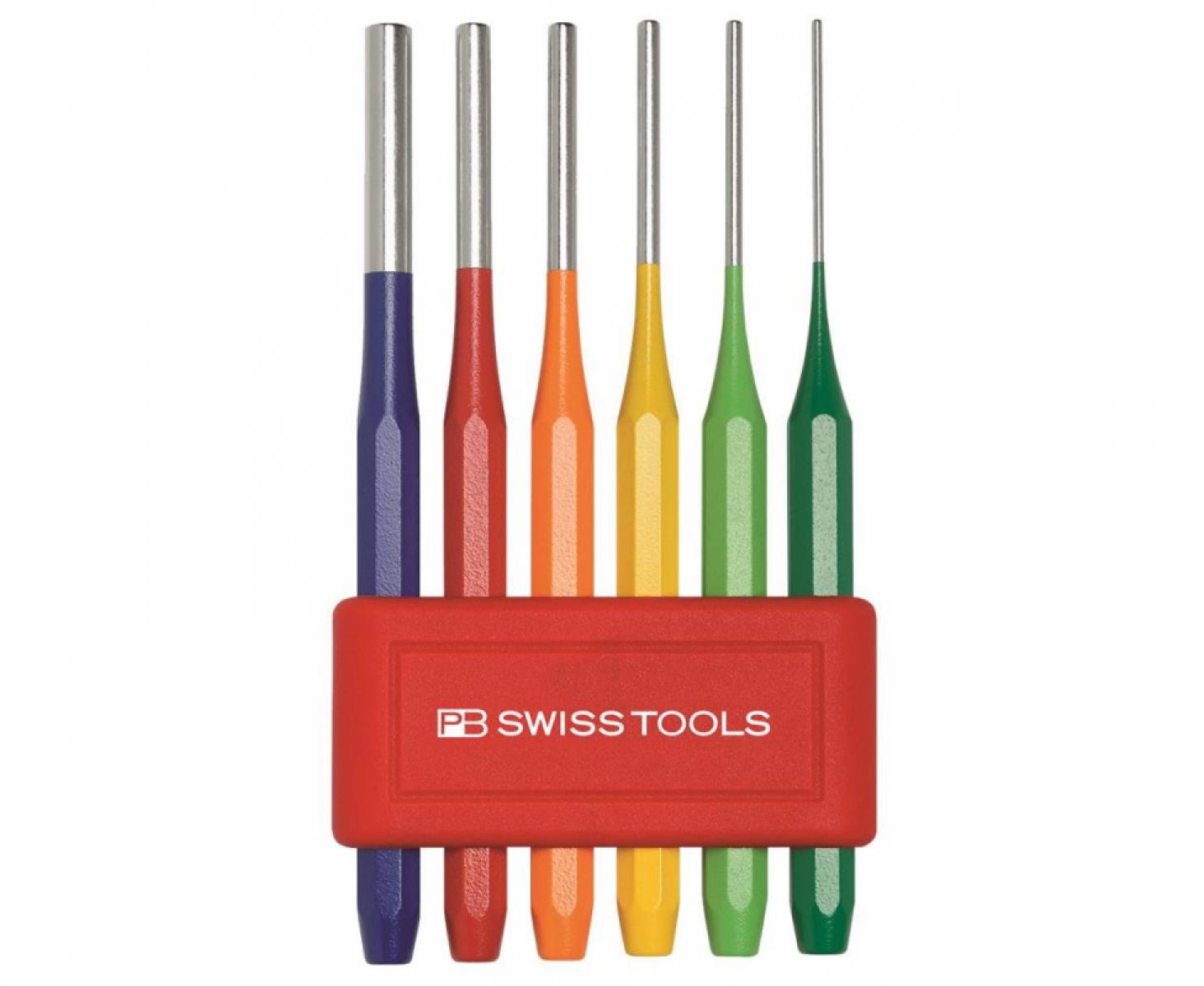 Набор восьмигранных цилиндрических пробойников с цветовой кодировкой PB Swiss Tools PB 755.BL RB