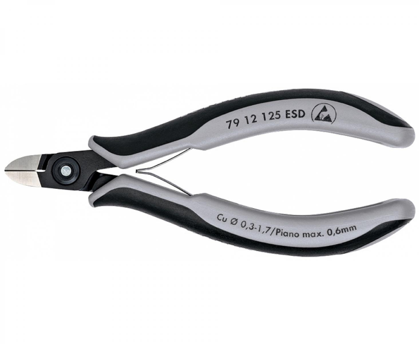 Прецизионные кусачки боковые для электроники антистатические ESD Knipex KN-7912125ESD
