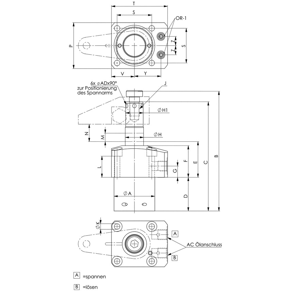 картинка Поворотный зажим для крепления на верхнем фланце АМF 556965 от магазина "Элит-инструмент"