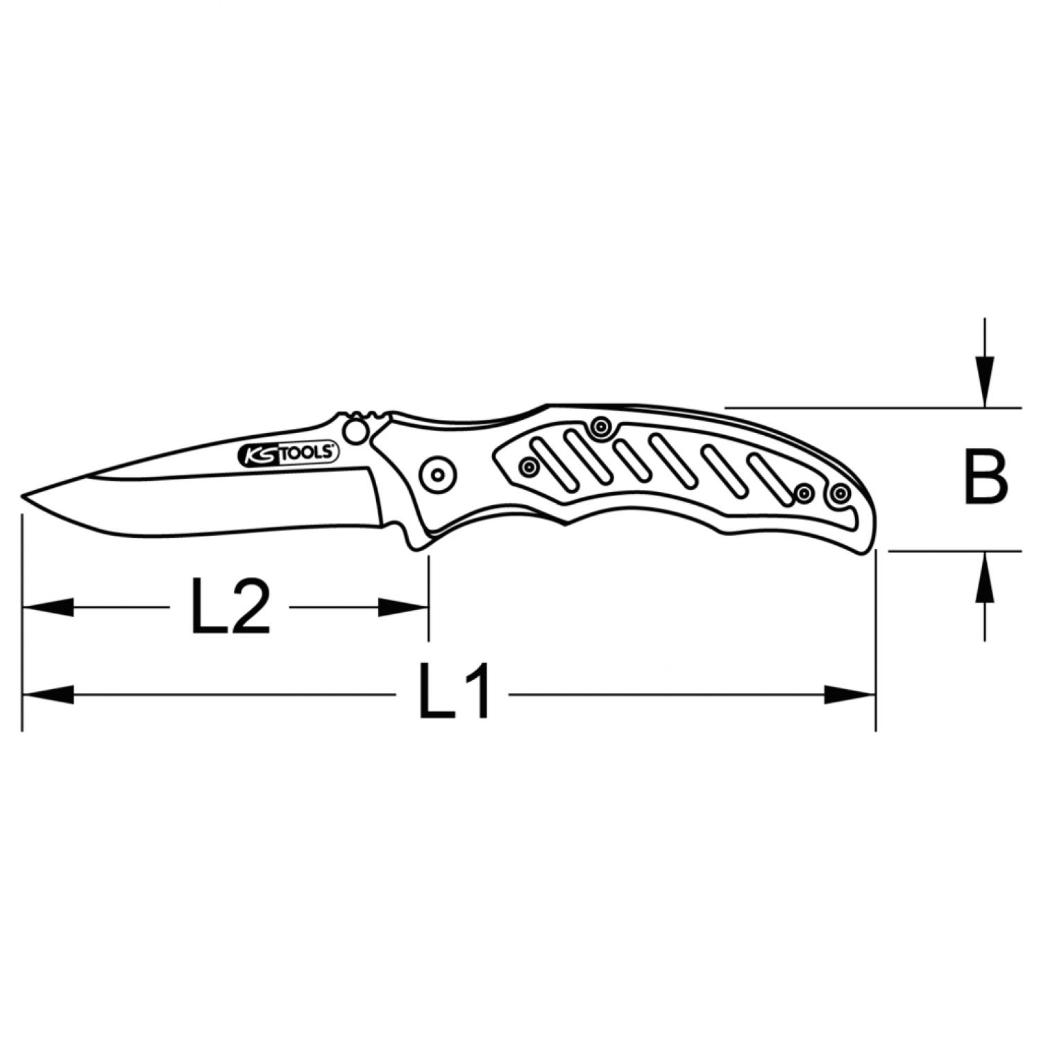 картинка Складной нож с фиксатором, 34 mm от магазина "Элит-инструмент"