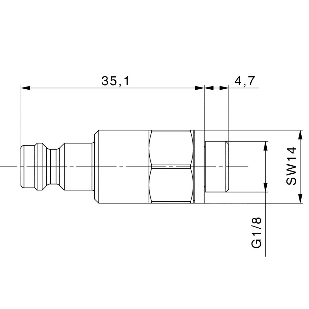 картинка Быстроразъемная пневматическая муфта АМF 430041 от магазина "Элит-инструмент"