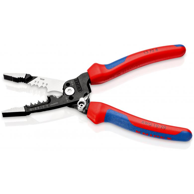 картинка KNIPEX WireStripper, многофункциональные клещи для электриков, американская модель KNIPEX 13728200  от магазина "Элит-инструмент"