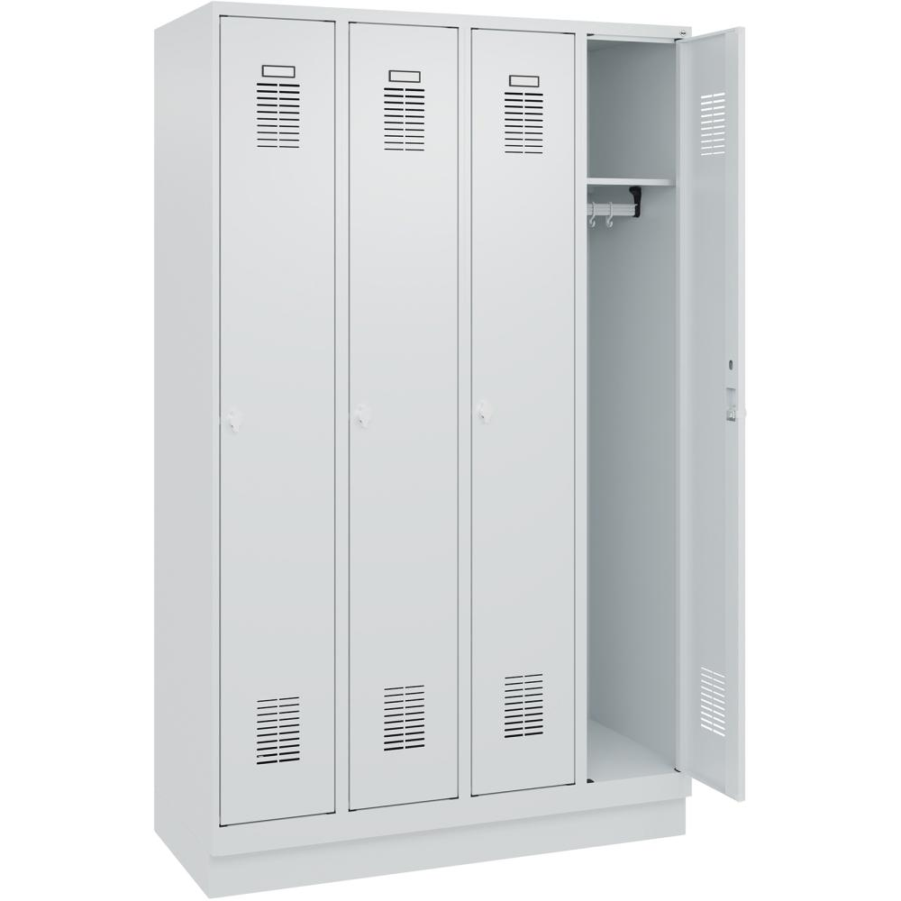 Шкаф FORMAT Ш1200хГ500хВ1950 мм RAL 7035/7035, 4 отделения и основание (самостоятельная сборка) 3037 2827 Fplus