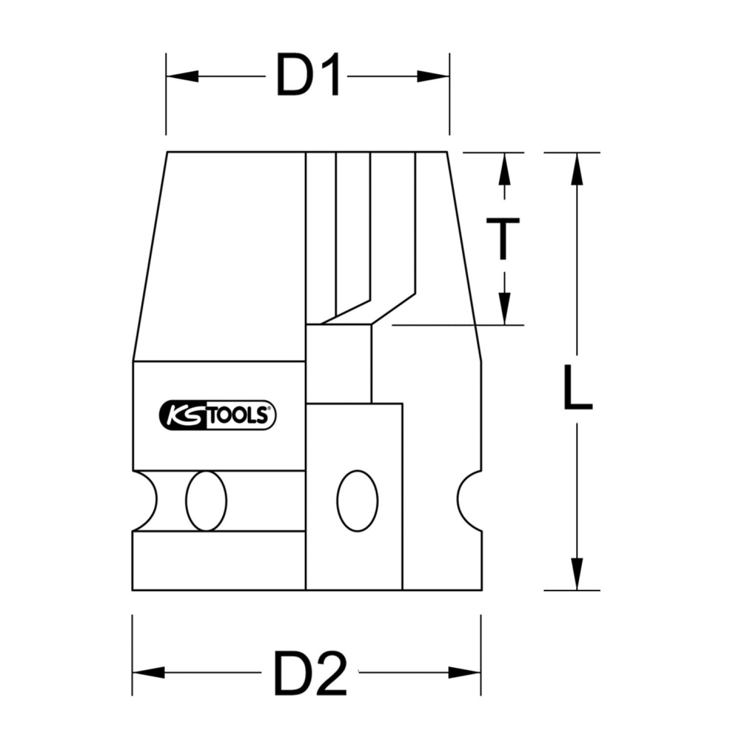 картинка Силовая торцовая головка 1/2" с внешним профилем Torx, короткая, E11 от магазина "Элит-инструмент"
