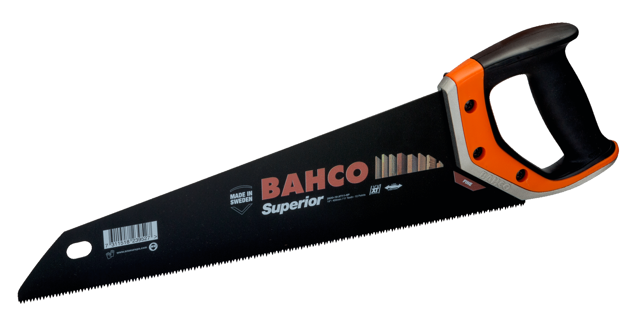 Ножовка для инструментального комплекта с рукояткой ERGO™. Для пиления материалов средней и малой толщины BAHCO 2600-16