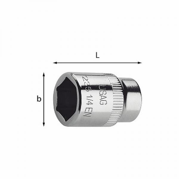 картинка Головки ключей с внутренним шестигранником 235 1/4 EN U02350103 от магазина "Элит-инструмент"