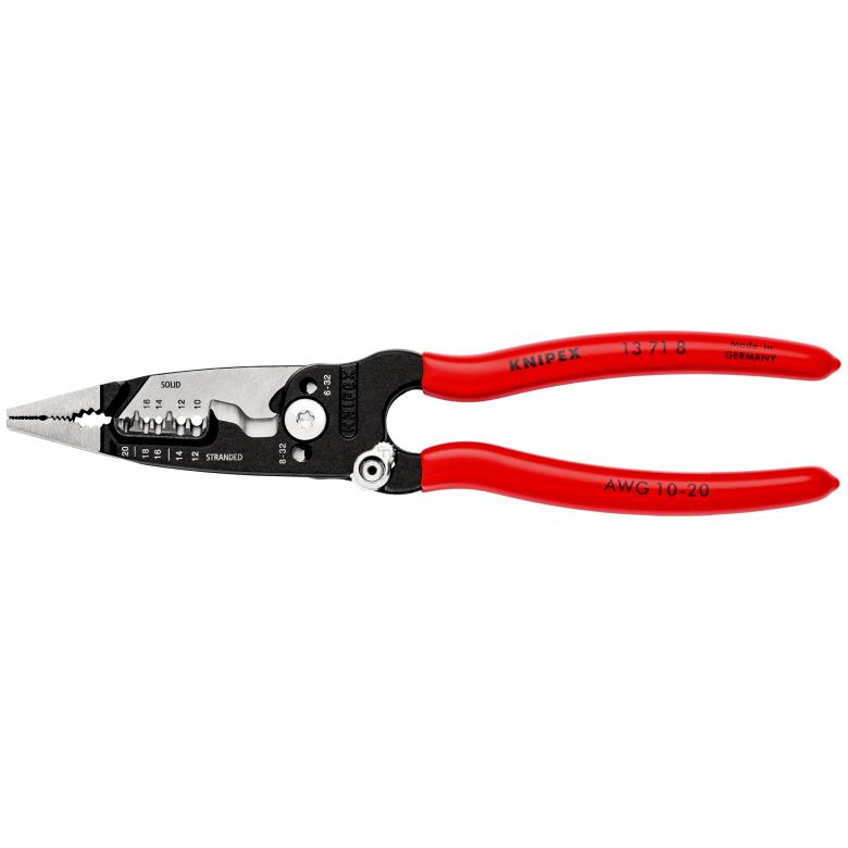 картинка KNIPEX WireStripper, многофункциональные клещи для электриков, американская модель KNIPEX 13718200  от магазина "Элит-инструмент"