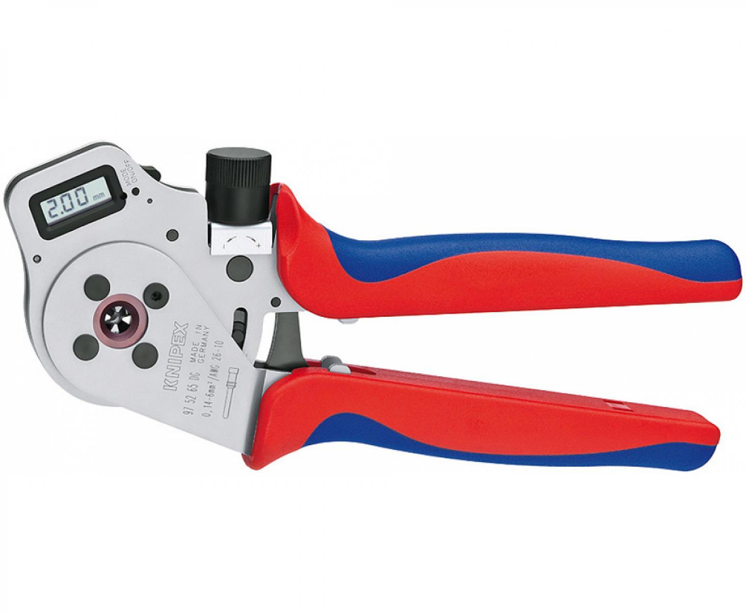 картинка Инструмент для тетрагональной опрессовки точеных контактов Knipex KN-975265DG от магазина "Элит-инструмент"