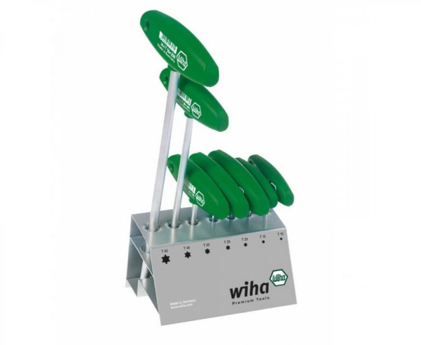 картинка Набор отверток TORX с Т-образной рукояткой Wiha Classic 364 VB 01348 в подставке, 7 предметов от магазина "Элит-инструмент"