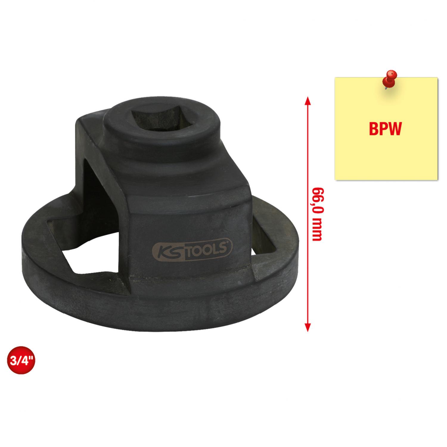 Торцовая головка для гаек оси BPW 3/4", 65 мм