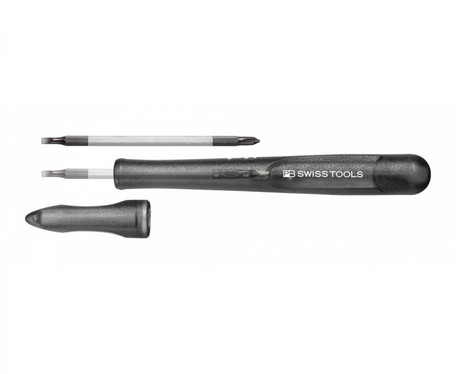 картинка Отвертка прецизионная прецизионная PB Swiss Tools со сменным жалом SL PH PB 168.00-30 BK черная от магазина "Элит-инструмент"