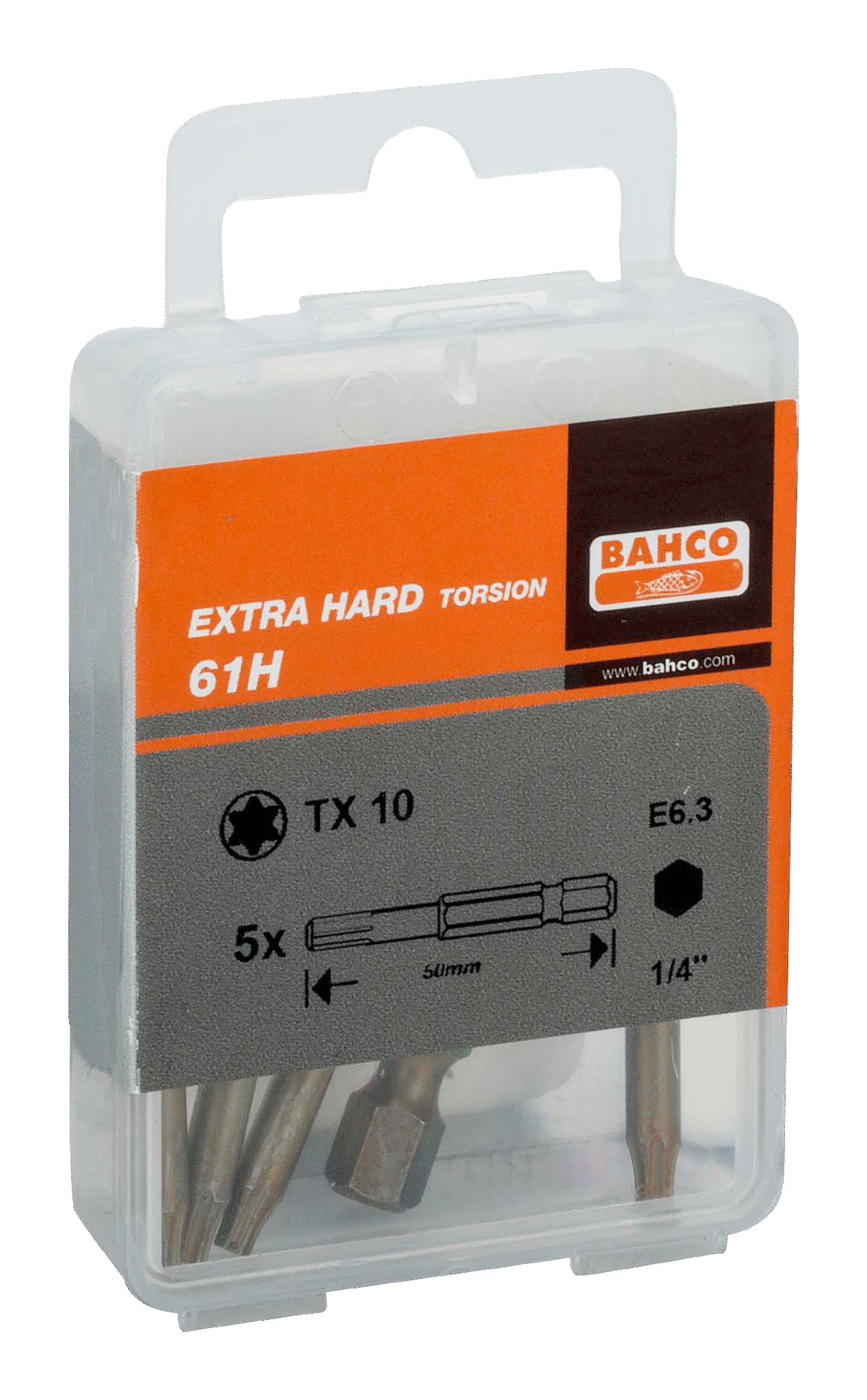 картинка Особо прочные торсионные биты для отверток Torx®, 50 мм BAHCO 61H/50T10 от магазина "Элит-инструмент"