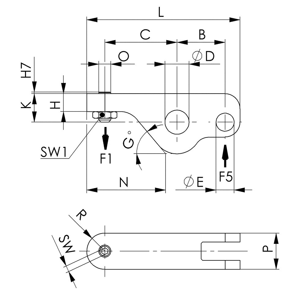 картинка Зажимной рычаг АМF 328542 от магазина "Элит-инструмент"