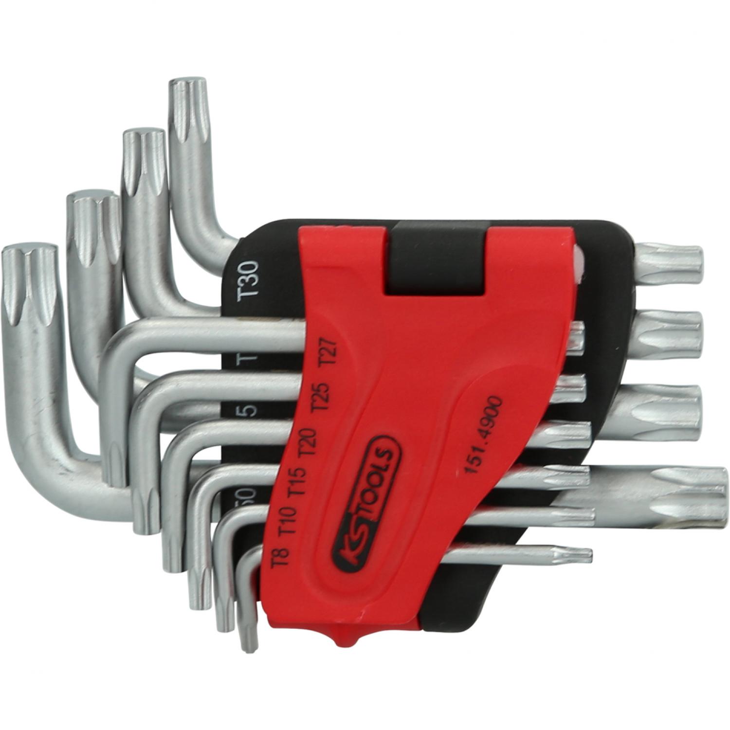 картинка комплект угловых штифтовых ключей с профилем Torx, короткий, 10 шт от магазина "Элит-инструмент"