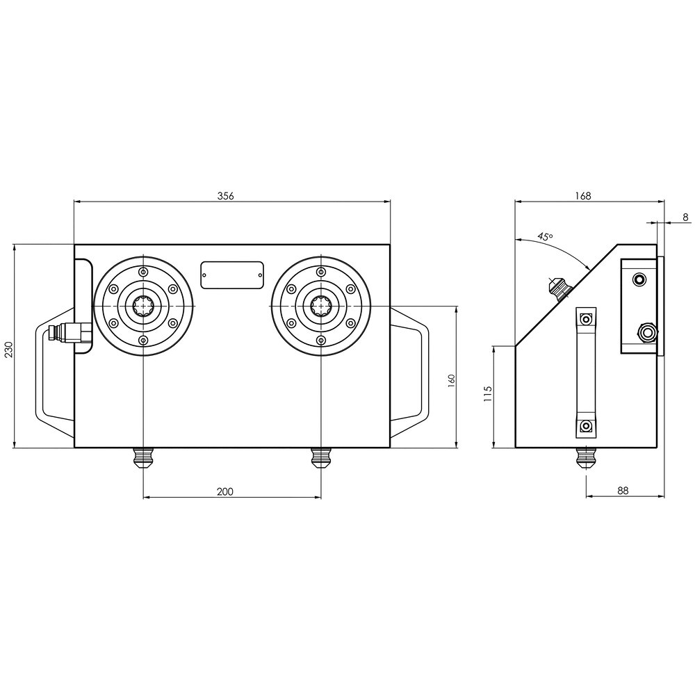 картинка 2-точечный зажимной кронштейн АМF 427591 от магазина "Элит-инструмент"