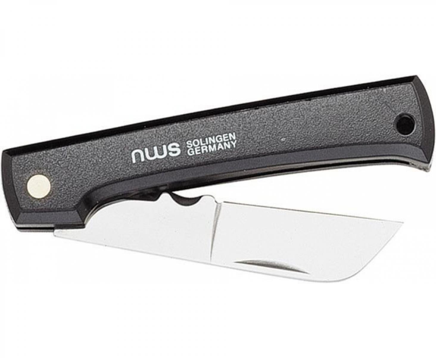 картинка Нож кабельный складной с пластмассовой ручкой с прямым и круглым скребком 200 мм NWS 963-7-80 от магазина "Элит-инструмент"