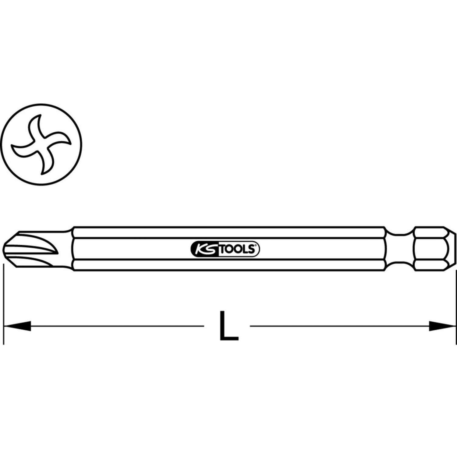 картинка Бит 1/4" с профилем Torq-Set®, 75 мм, #6 от магазина "Элит-инструмент"