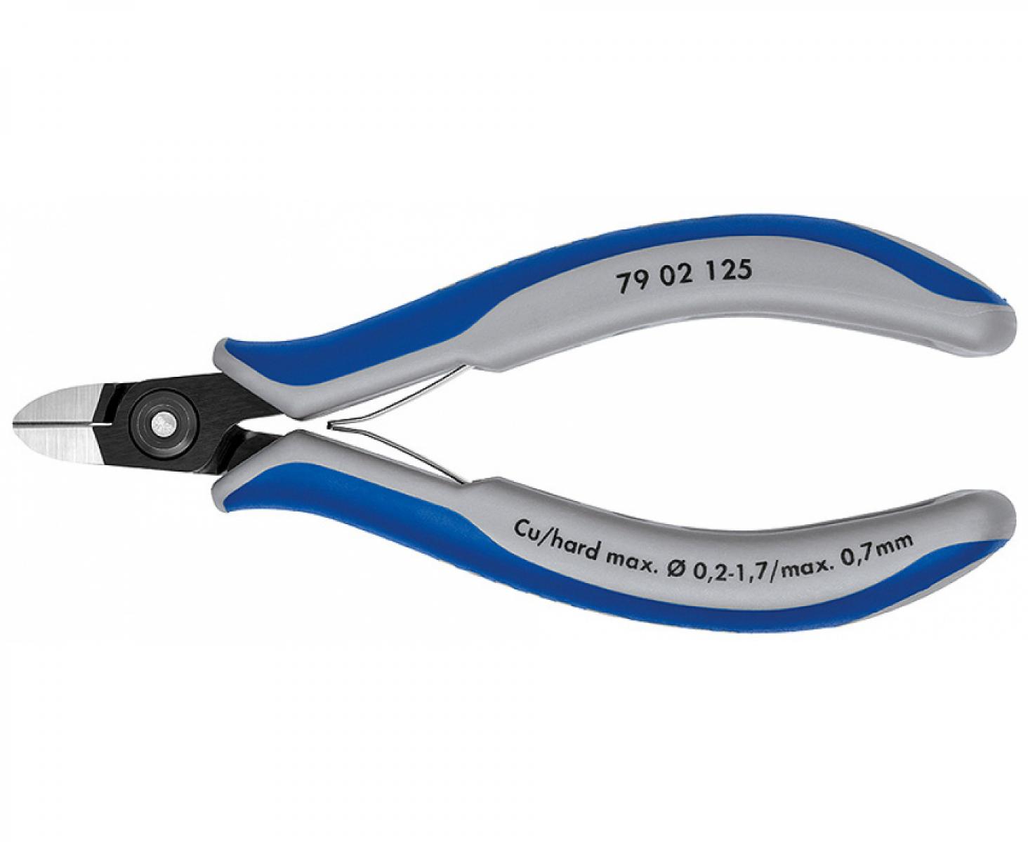 картинка Прецизионные кусачки боковые для электроники Knipex KN-7902125 от магазина "Элит-инструмент"