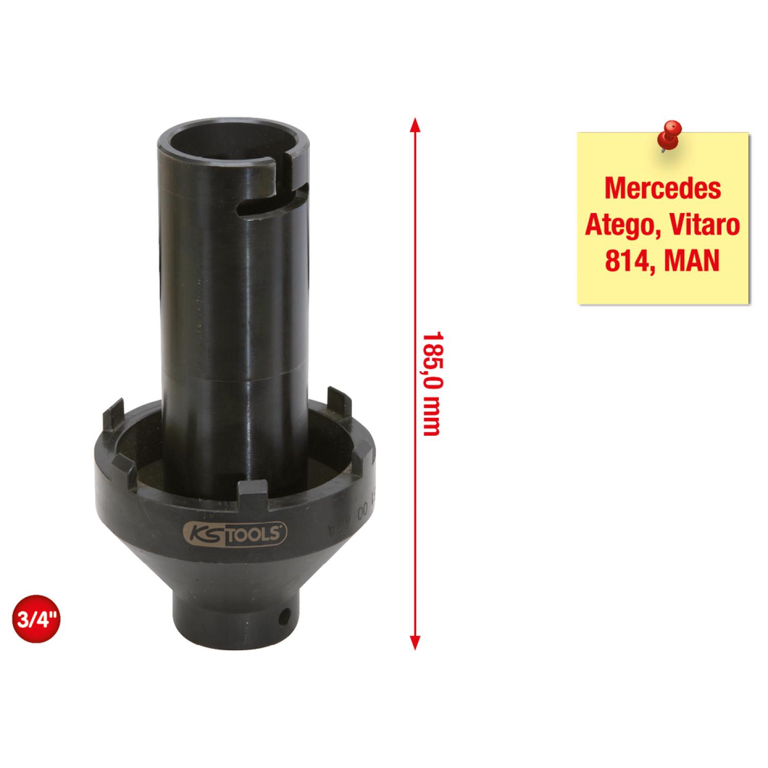 Ключ для шлицевых гаек 3/4" с 6 цапфами для Mercedes, 80-95 мм