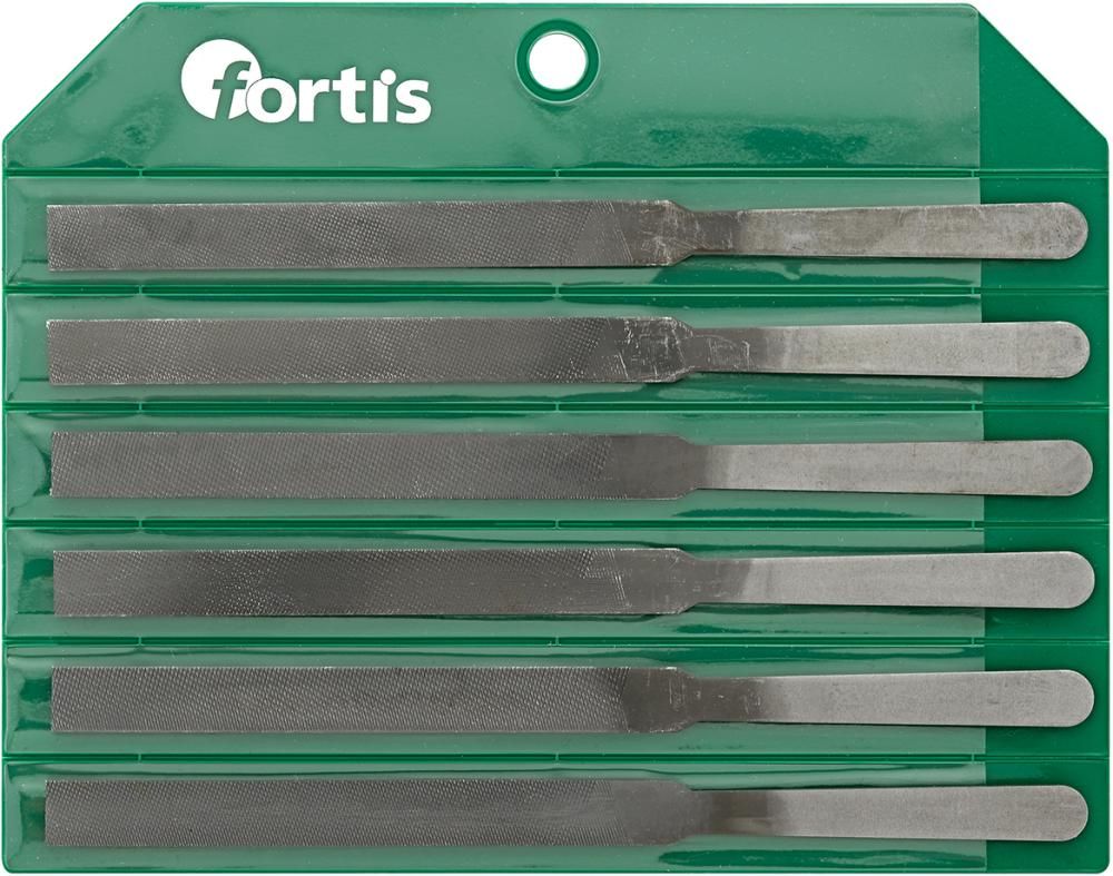 Набор напильников-надфилей в пластиковом конверте., FORTIS 4317784707886 (количество - 6-pc / общая длина - 150 мм / резать - 2)