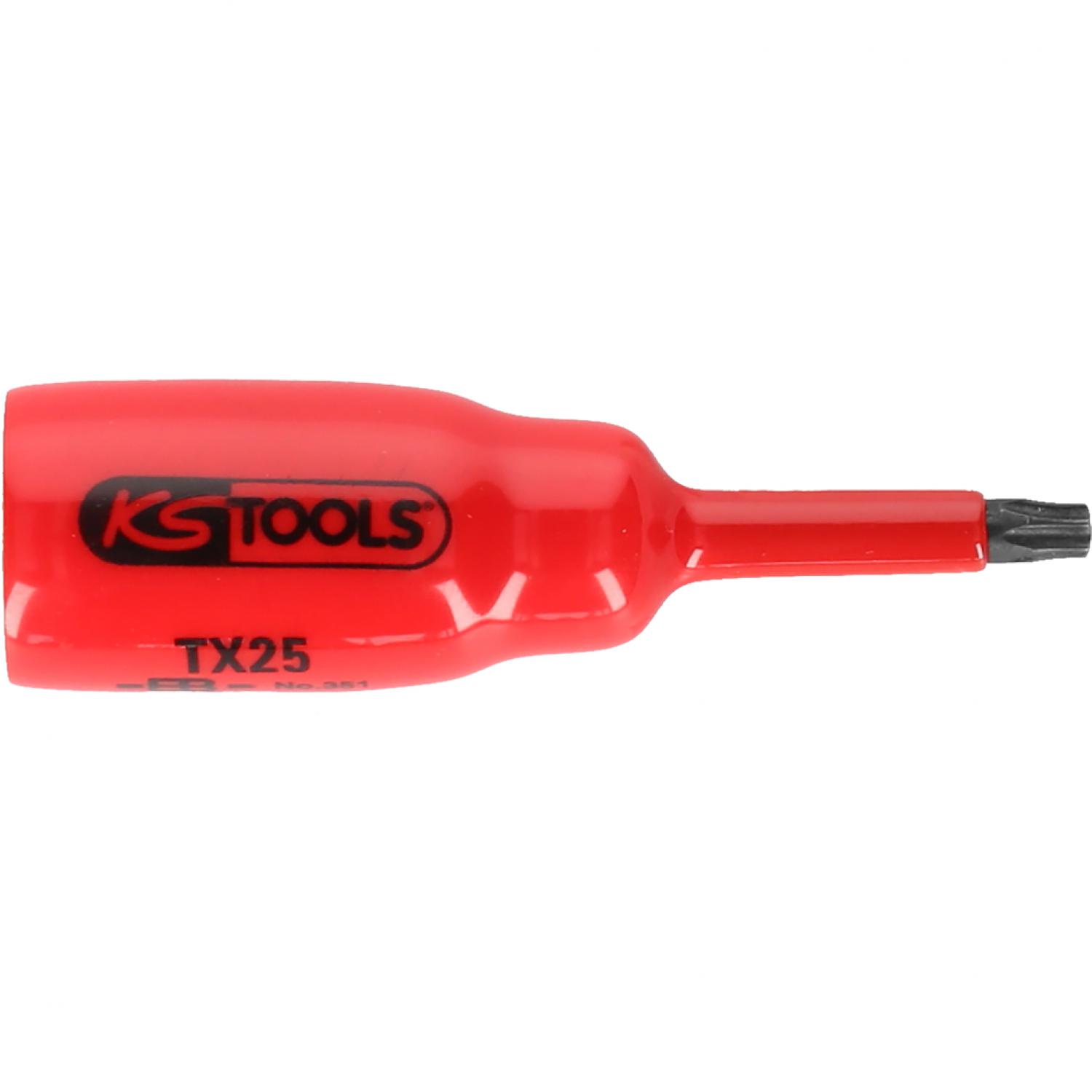 Торцевая головка изолированная 3/8" с битой для  шлицев типа Torx, короткая, Т40
