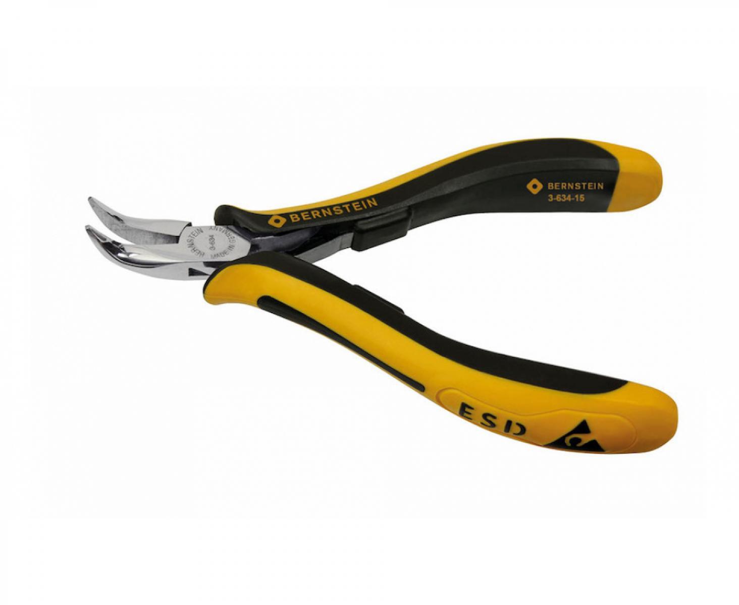 картинка Плоскогубцы изогнутые прецизионные CLASSICline антистатические Bernstein BS-3-634-15 от магазина "Элит-инструмент"