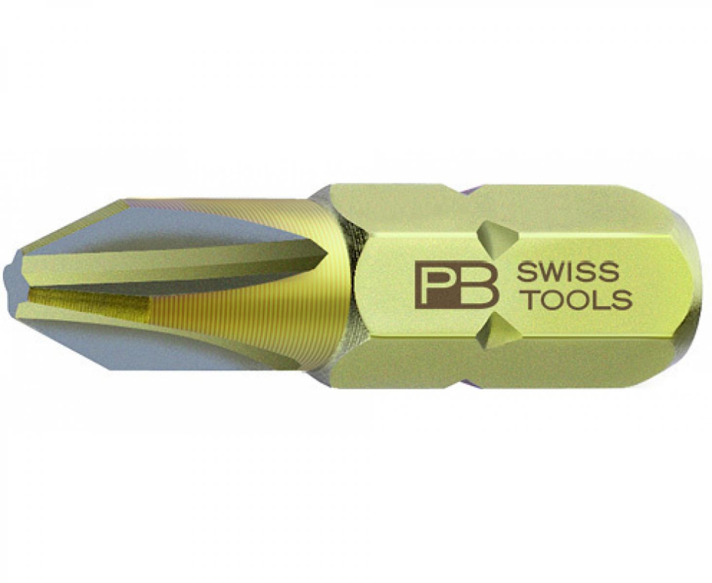 картинка Бита крестовая Phillips PrecisionBits C6,3 с внешним шестигранником 1/4 PB Swiss Tools PB C6.190/2 PH2 от магазина "Элит-инструмент"