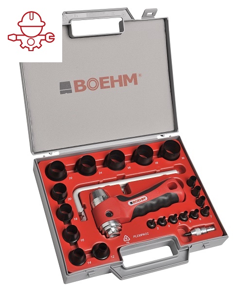 картинка Набор пробойников 2-30 мм BOEHM, 23 ПРЕДМЕТОВ  | (для паронитовых и графитовых прокладок) BOEHM JLB230PACC/7802 0230 Fplus от магазина "Элит-инструмент"