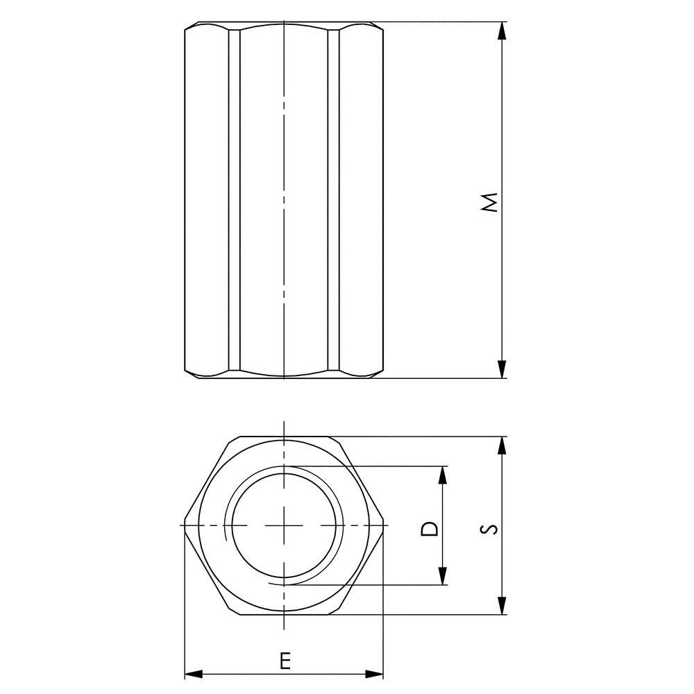 картинка Удлинительные гайки (высота 3,0 d) АМF 82693 от магазина "Элит-инструмент"
