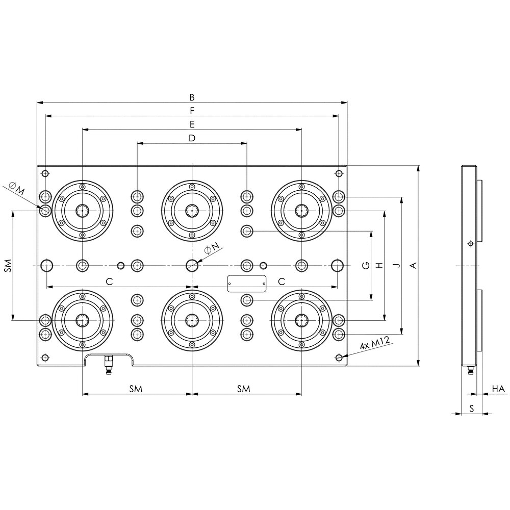 картинка 6-точечная зажимная станция АМF 550252 от магазина "Элит-инструмент"