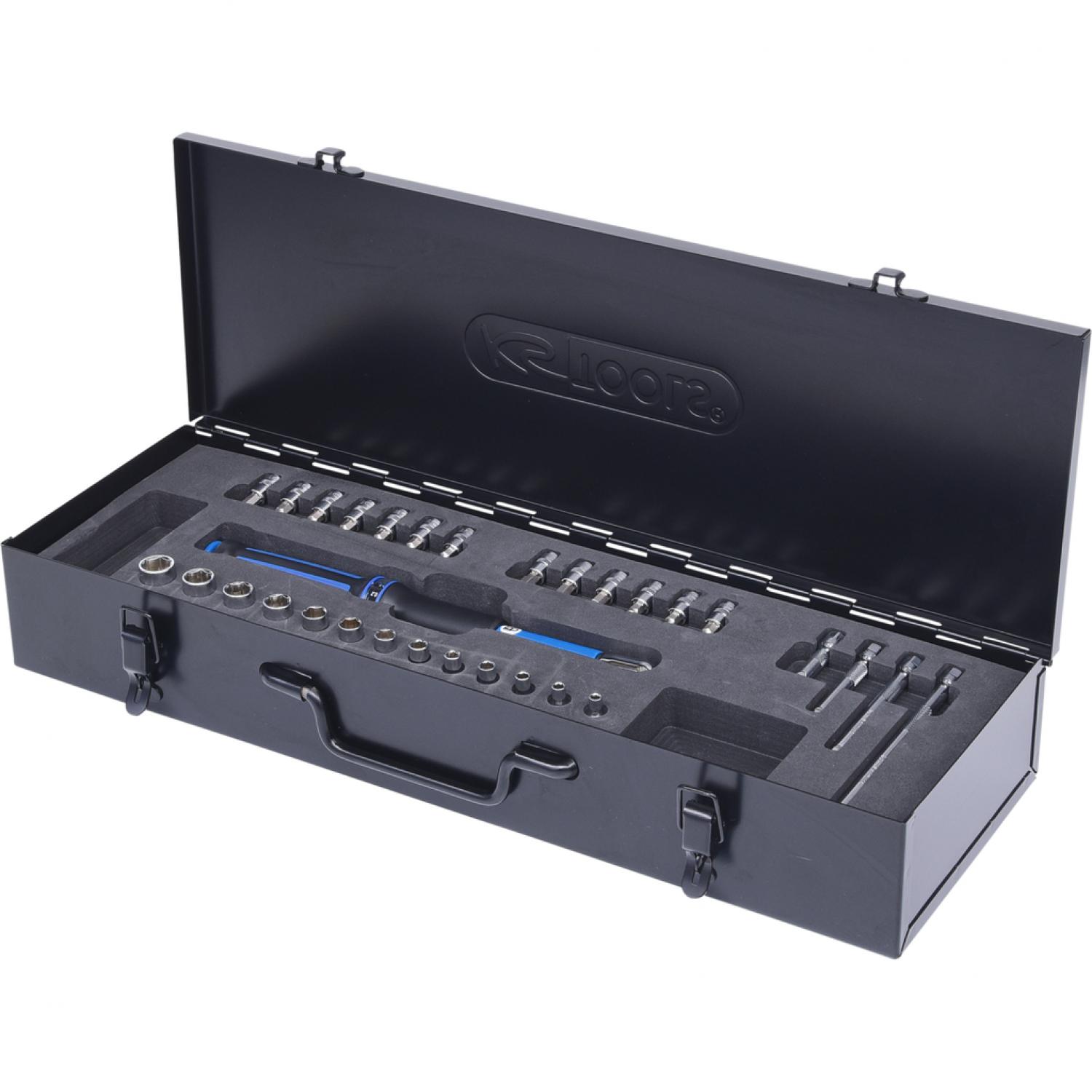 картинка Комплект динамометрических ключей 1/4'' с трещоткой, 5-25 Нм, ERGOTORQUE®precision 1/4'' с трещоткой, 5-25 Нм, 31 шт KSTools 516.1515 от магазина "Элит-инструмент"