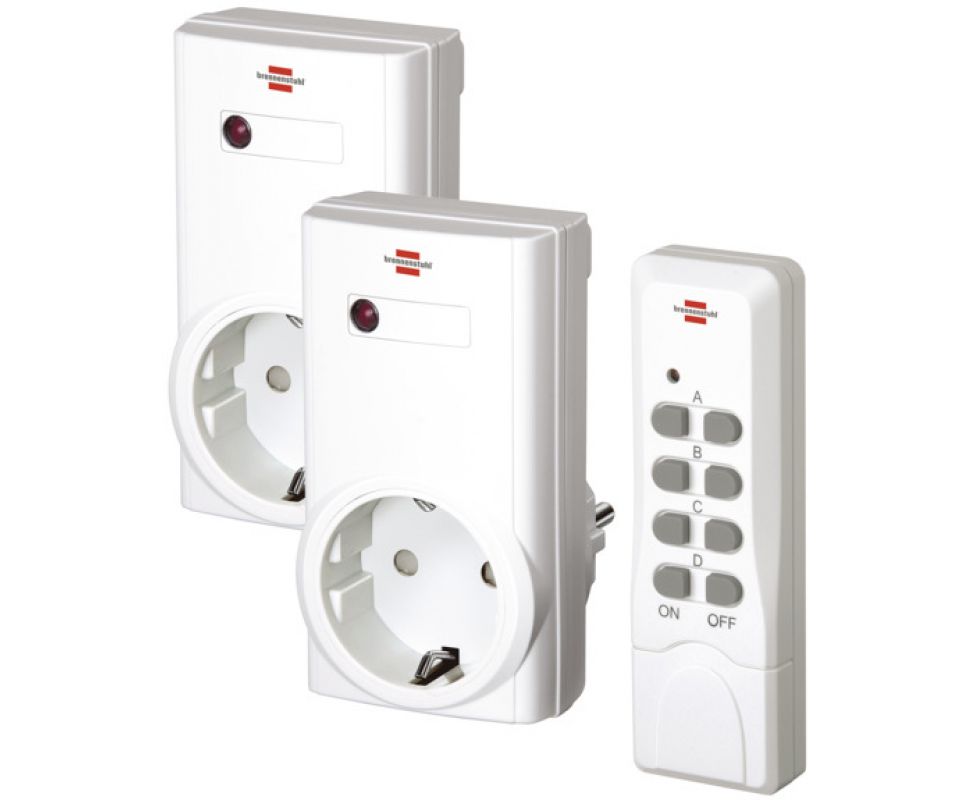 картинка Розетки с пультом управления Brennenstuhl RCS 1000 N Comfort 1507150 3 предмета от магазина "Элит-инструмент"