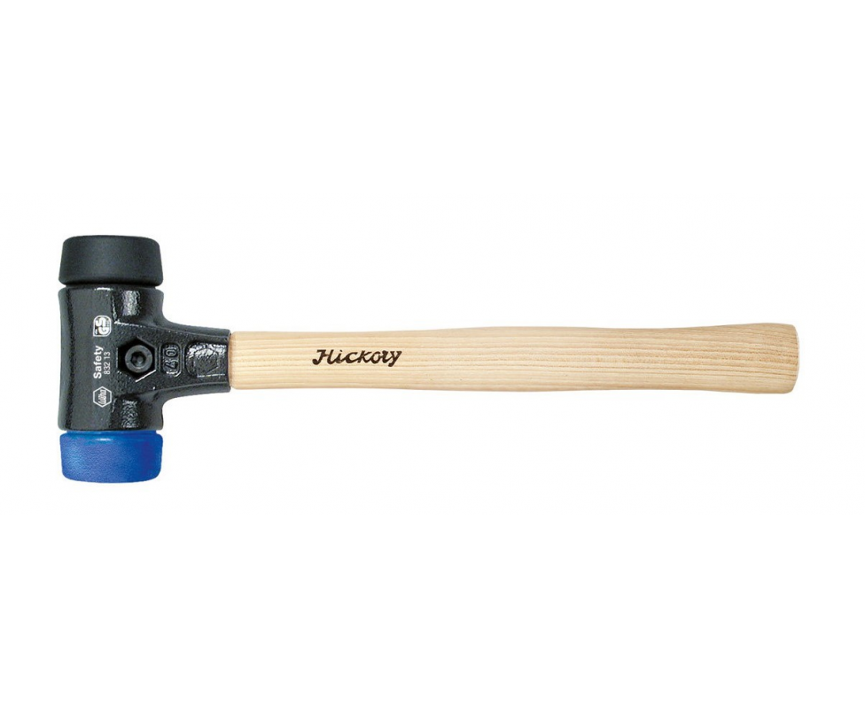 Молоток мягкий/среднемягкий Wiha Safety 832-13 26651 с сине-черной головкой 360 мм