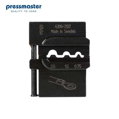 картинка PM-4300-3137 Матрица для опрессовки неизолированных наконечников: 0.75 мм2, 1.5 мм2, 2.5 мм2 от магазина "Элит-инструмент"