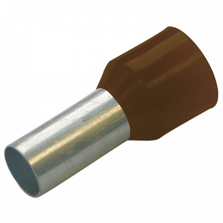 Гильза конечная изолированная (НШВИ) 25/ 16 мм цвет коричневый (упак. 50 шт.)