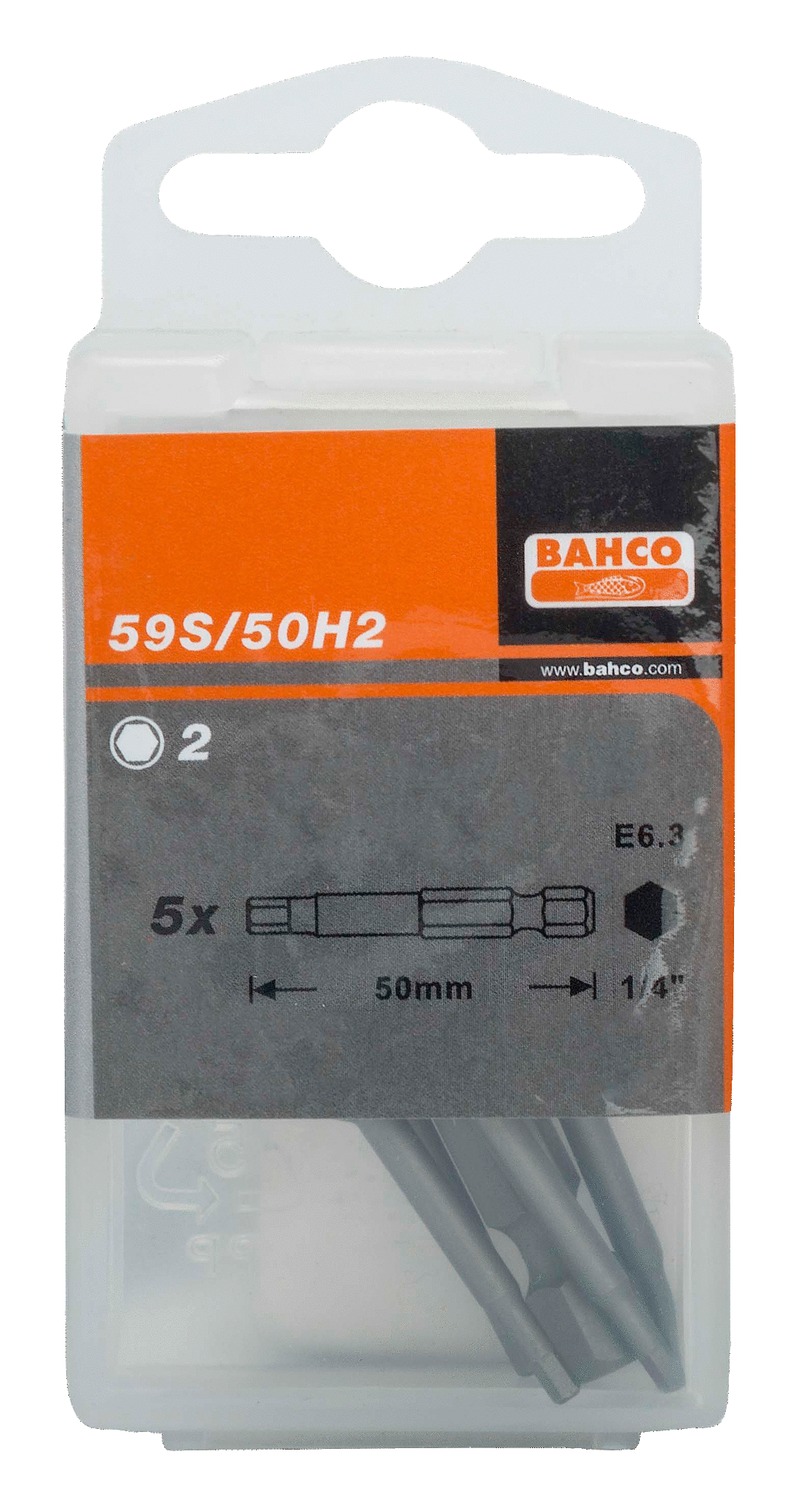 картинка Стандартные биты для отверток под винты с шестигранной головкой, метрические размеры, 50 мм BAHCO 59S/50H8 от магазина "Элит-инструмент"