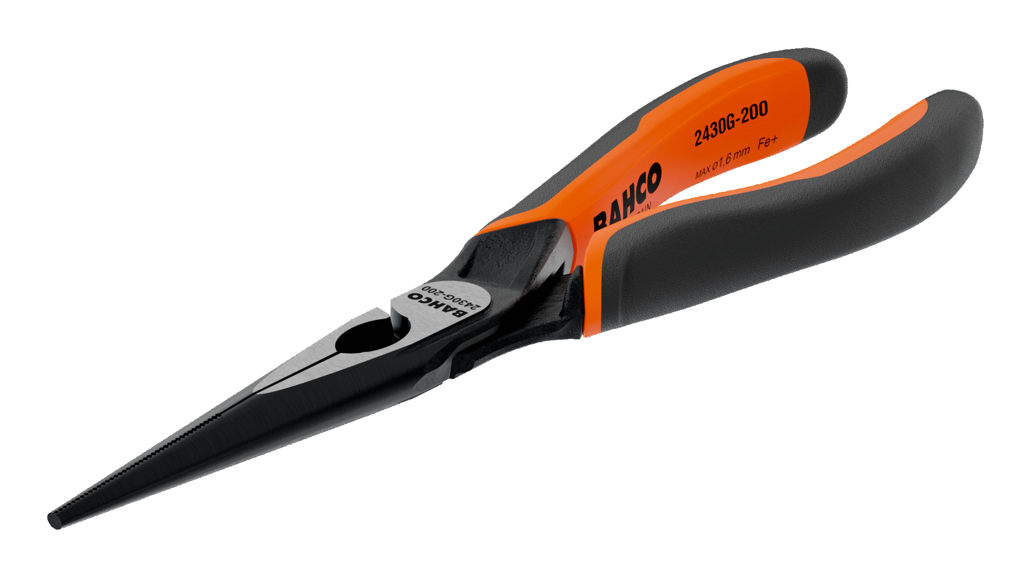 Плоскогубцы ERGO™ с удлиненными губками с двухкомпонентными рукоятками и фосфатным покрытием (160 mm) BAHCO 2430G-160