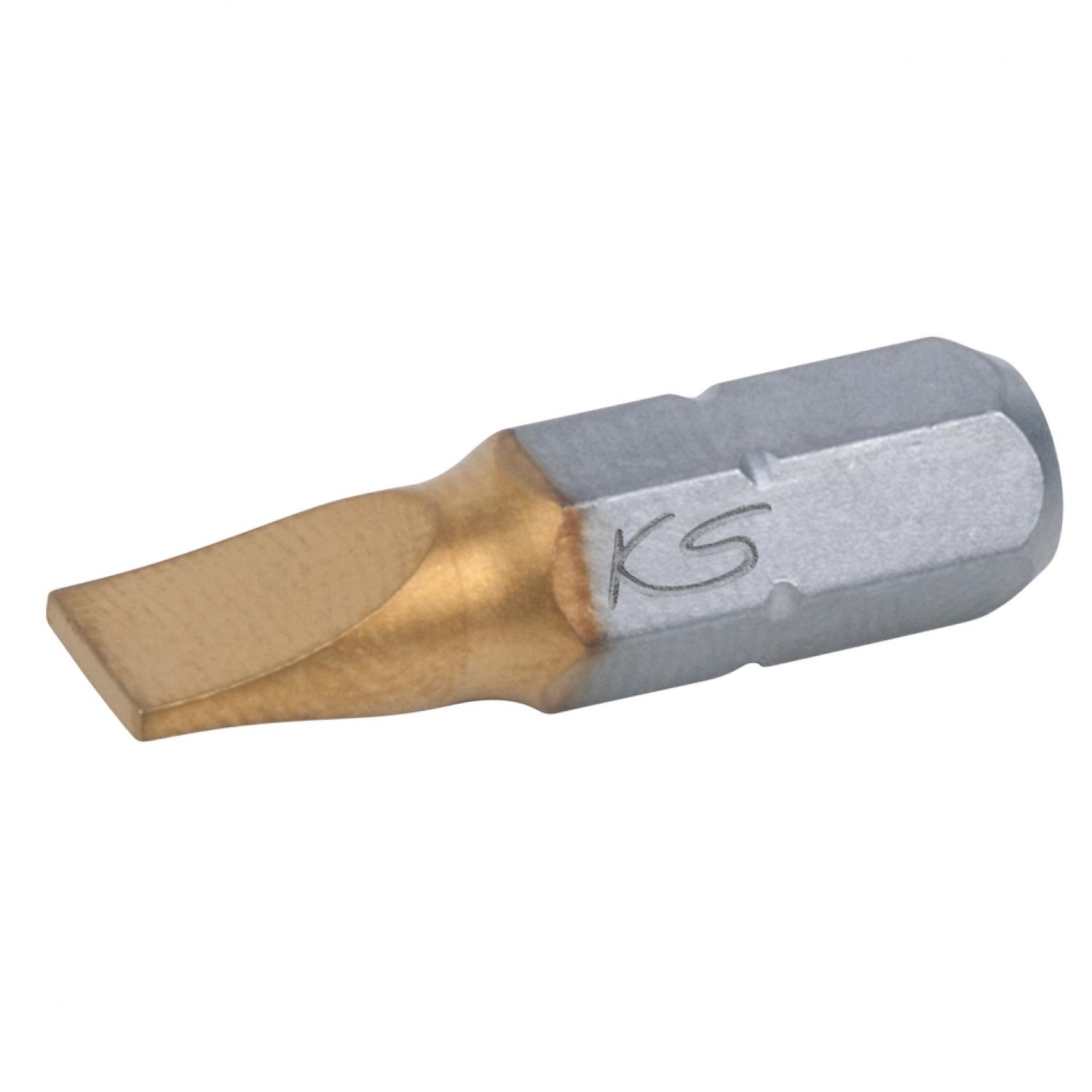 Бит TiN 1/4" шлицевой, 25 мм, 5,5 мм
