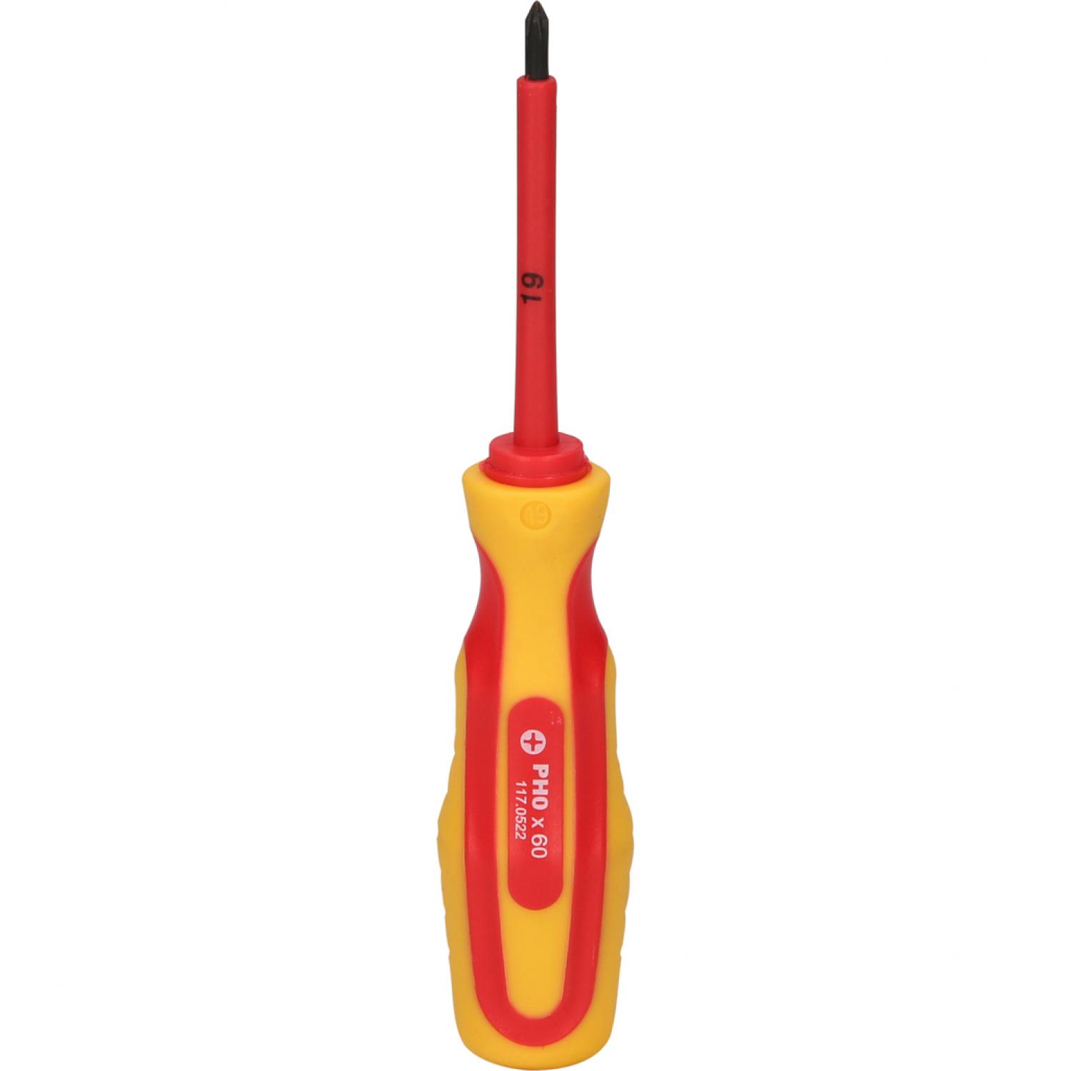 картинка Отвертка для профиля Philips ERGOTORQUE VDE, PH0 от магазина "Элит-инструмент"