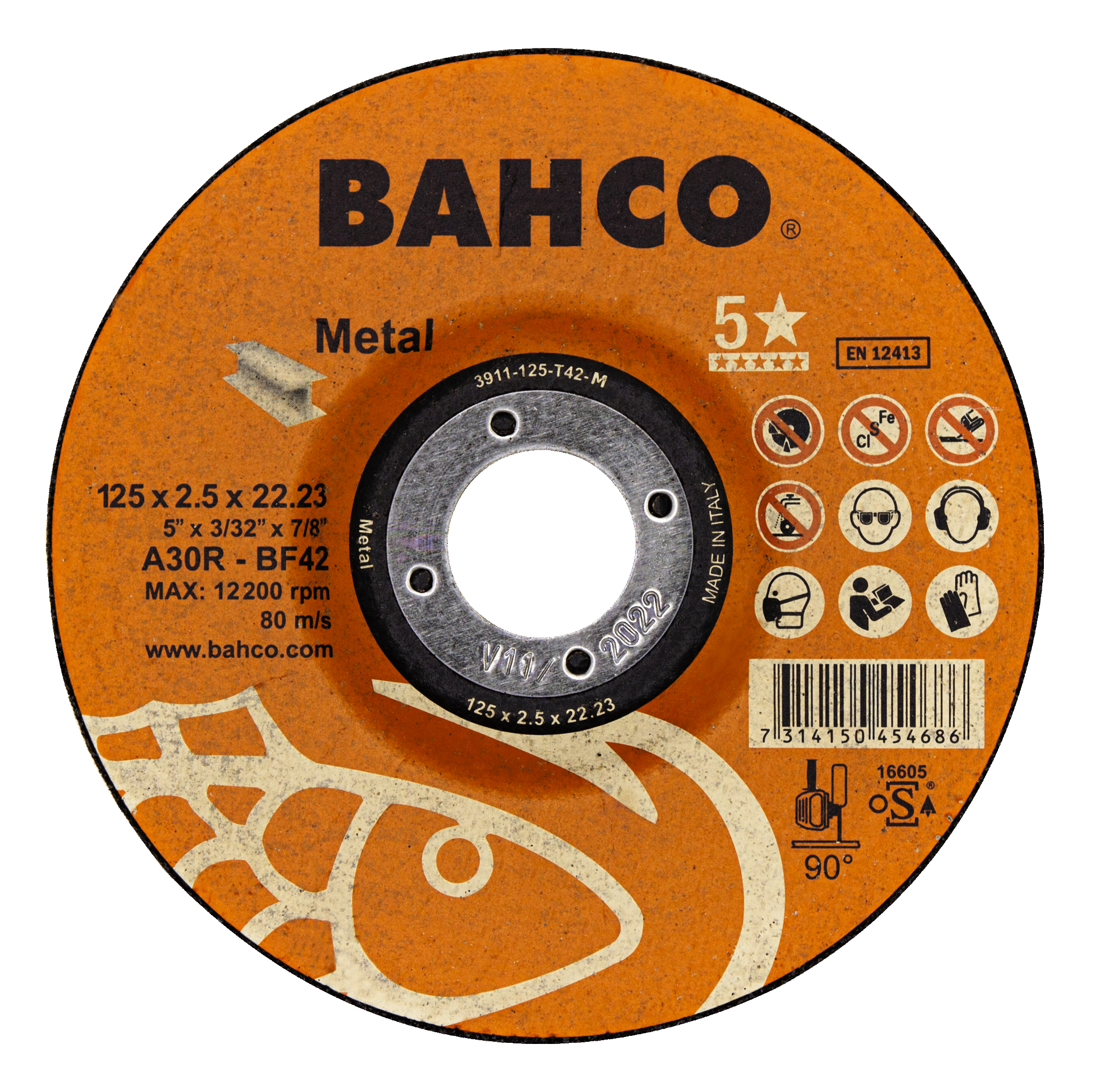 Высокопроизводительные дисковые пилы для металла 180 x 3.2 x 22.23mm BAHCO 3911-180-T42-M
