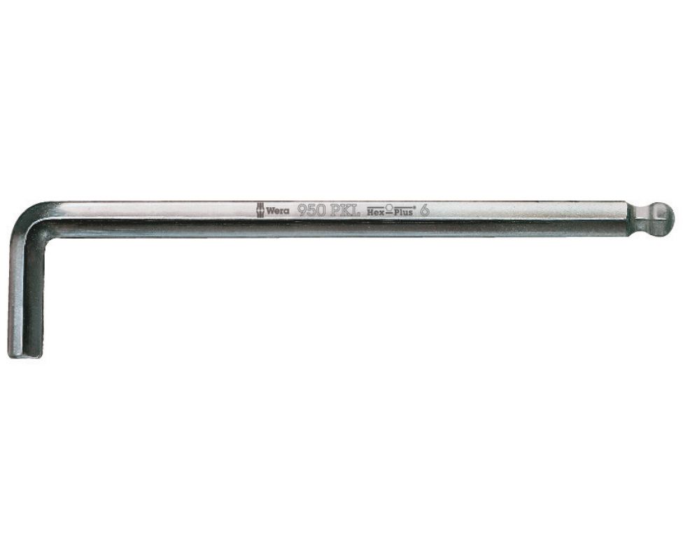 картинка Г-образный ключ 10 мм, метрический, хромированный Wera 950 PKL WE-022066 от магазина "Элит-инструмент"