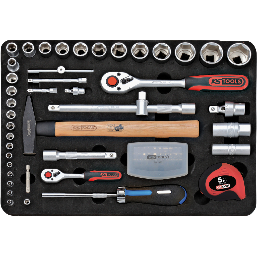 картинка Комплект инструментов 1/4"+1/2", 127 шт. KSTOOLS 911.0727 от магазина "Элит-инструмент"