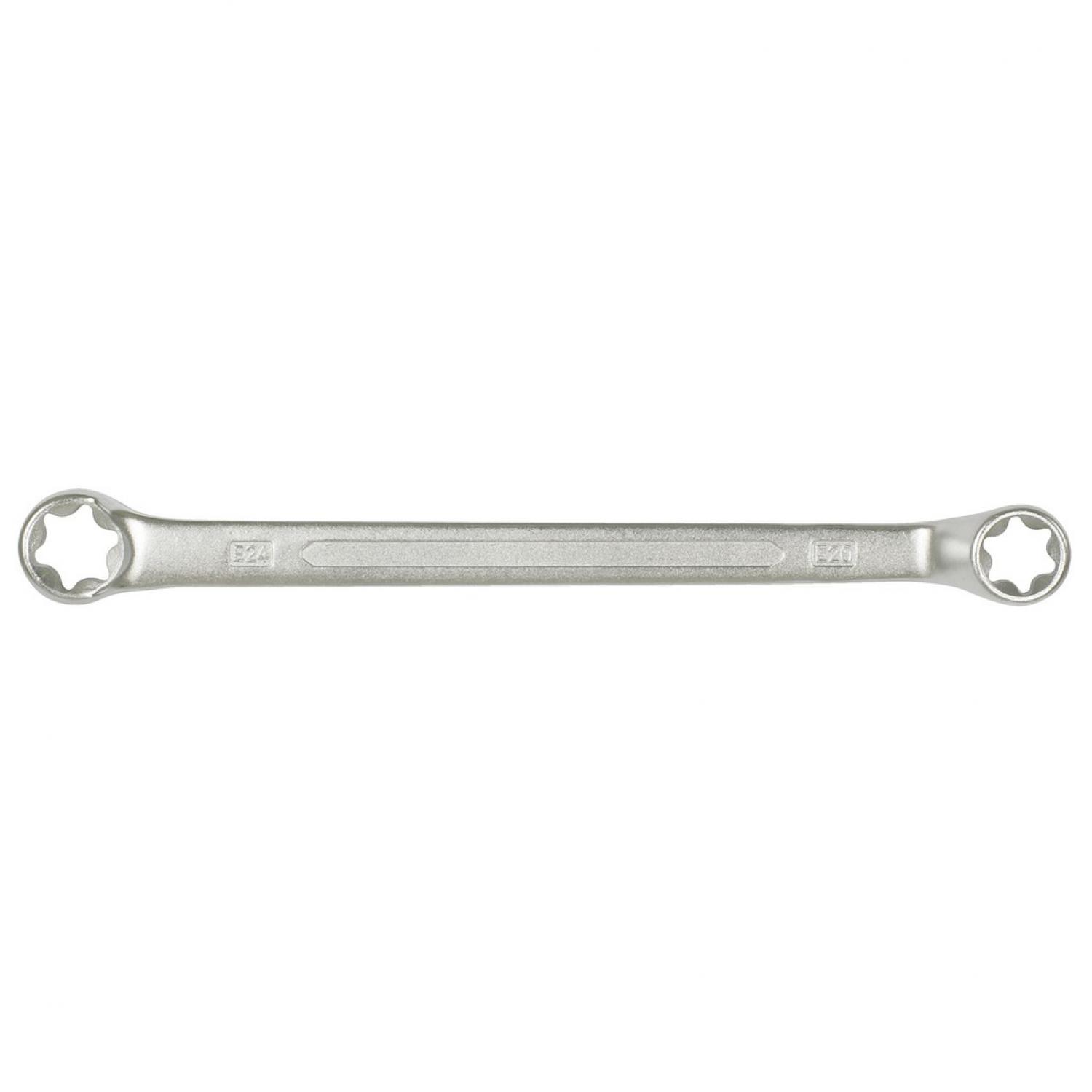 картинка Двусторонний накидной ключ с внешним профилем Torx, изогнутый, Е16хЕ22 от магазина "Элит-инструмент"