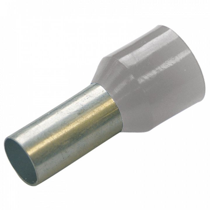 Гильза конечная изолированная (НШВИ) 0,75/ 8 мм цвет серый (упак. 500 шт.)