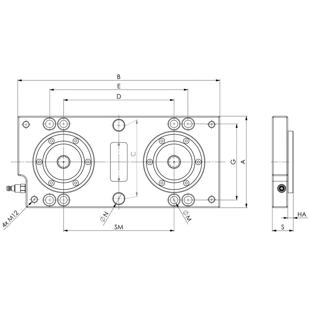 картинка 2-точечная зажимная станция АМF 550249 от магазина "Элит-инструмент"