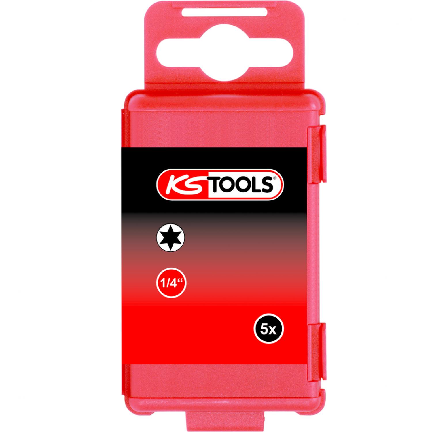 Бит 1/4" с профилем Torx, 75 мм, Т20, 5 шт в упаковке